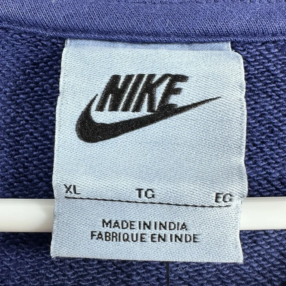 Nike Air NYC Fleece Crew Blue Orange White Men's Sz XL (HQ1101 492)
